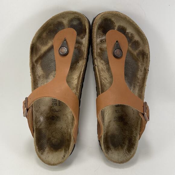 Birkenstock Gizeh Sandals Womens Size 39 US 8-8.5 Ginger Brown Flip Flops - Picture 5 of 9